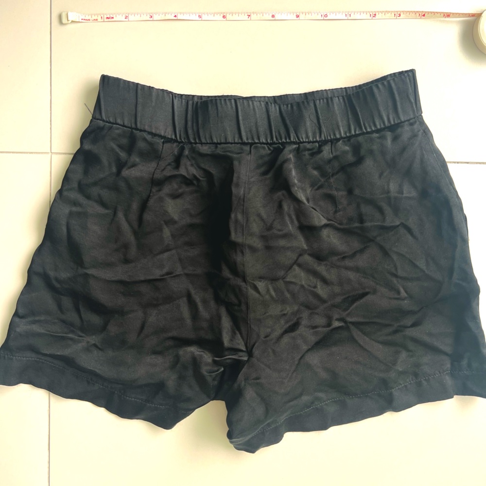 Zara silky, black shorts